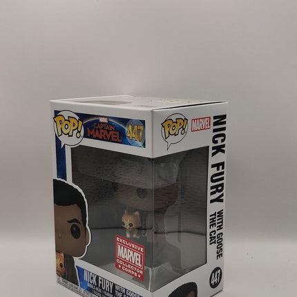 Funko Pop | #447 Nick Fury with Goose the Cat | Captain Marvel