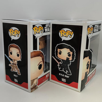 Funko Pop | #104 105 Rey and Kylo Ren Bundle | Star Wars