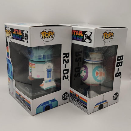 Funko Pop | #639 and 640 Pride BB-8 and R2-D2 Bundle | Star wars