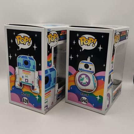 Funko Pop | #639 and 640 Pride BB-8 and R2-D2 Bundle | Star wars