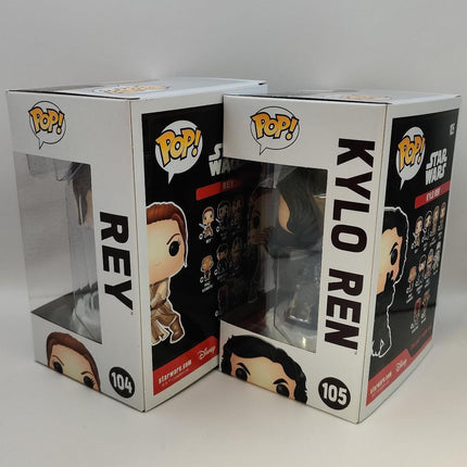 Funko Pop | #104 105 Rey and Kylo Ren Bundle | Star Wars