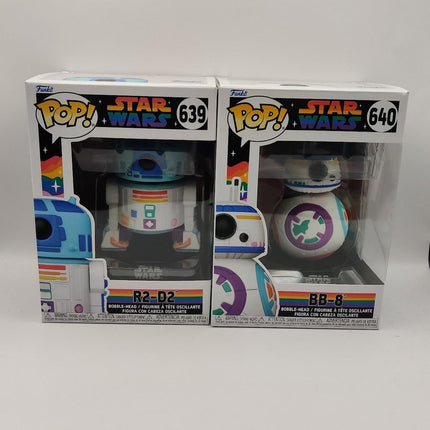Funko Pop | #639 and 640 Pride BB-8 and R2-D2 Bundle | Star wars