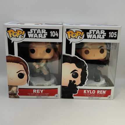 Funko Pop | #104 105 Rey and Kylo Ren Bundle | Star Wars
