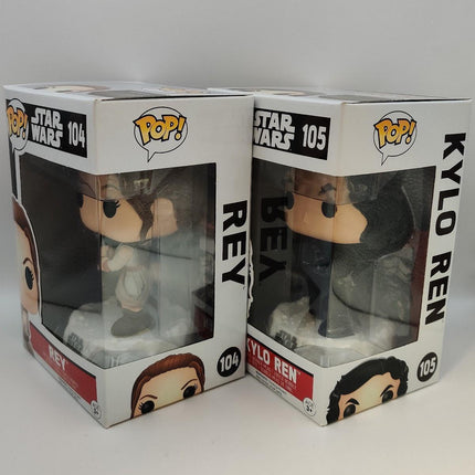 Funko Pop | #104 105 Rey and Kylo Ren Bundle | Star Wars