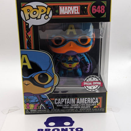 Funko Pop | #648 Captain America | Blacklight | Marvel