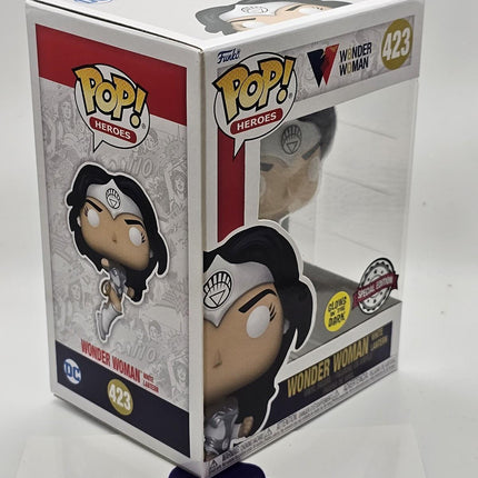 Funko Pop | #423 Wonder Woman White Lantern POP! | Heroes | Glow