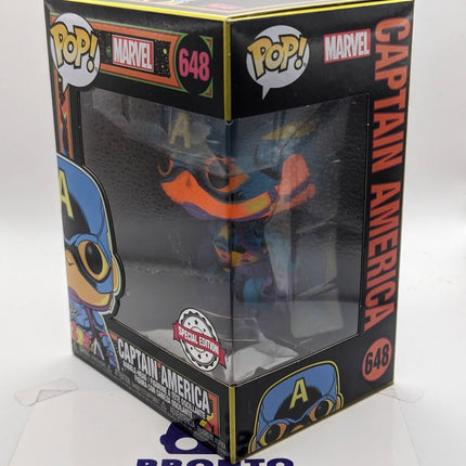Funko Pop | #648 Captain America | Blacklight | Marvel