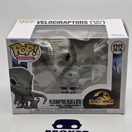 Funko Pop | #1212 Velociraptors (Blue and Beta) | Movies | Jurassic DAMAGED BOX