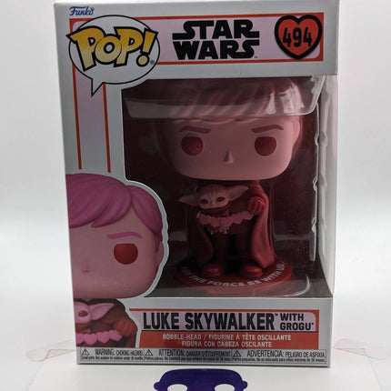 Funko Pop | #494 Luke Skywalker with Grogu | Star Wars | Valentine
