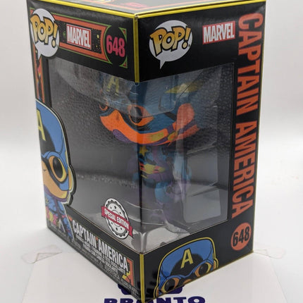 Funko Pop | #648 Captain America | Blacklight | Marvel
