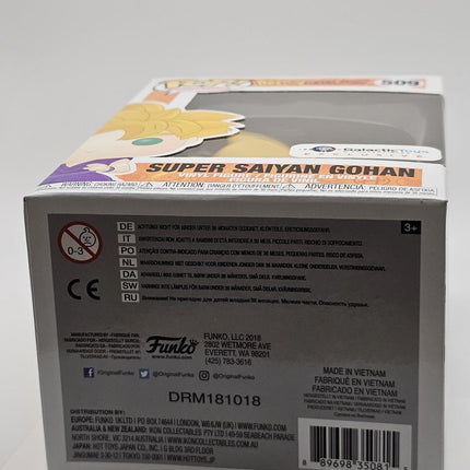 Funko Pop | #509 Super Saiyan Gohan | Anime | Dragonball | Galactic Toys