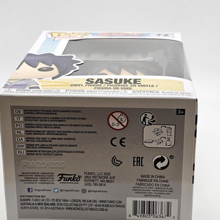 Funko Pop | #72 Sasuke | Anime | Naruto